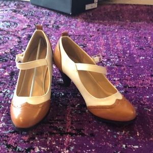 COPY - Brand New In Box Two Tone Wingtip Mary Jane